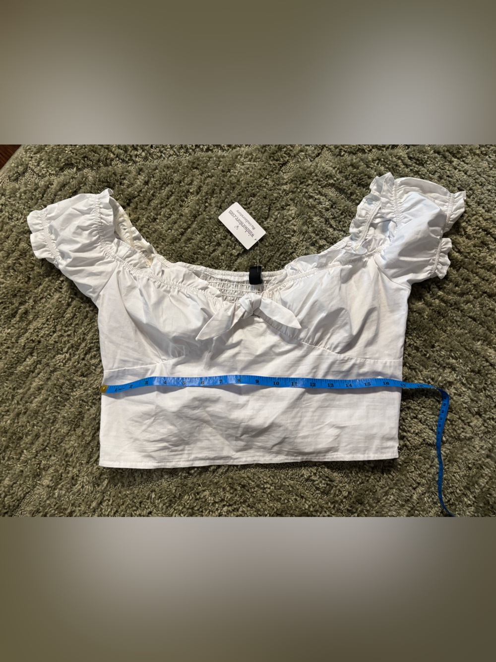White Off-Shoulder Crop Top